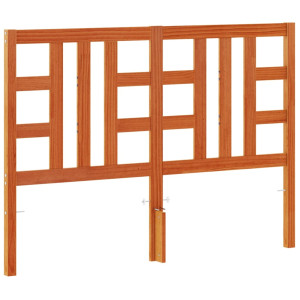 Cabecero de cama madera maciza de pino marrón cera 135 cm H