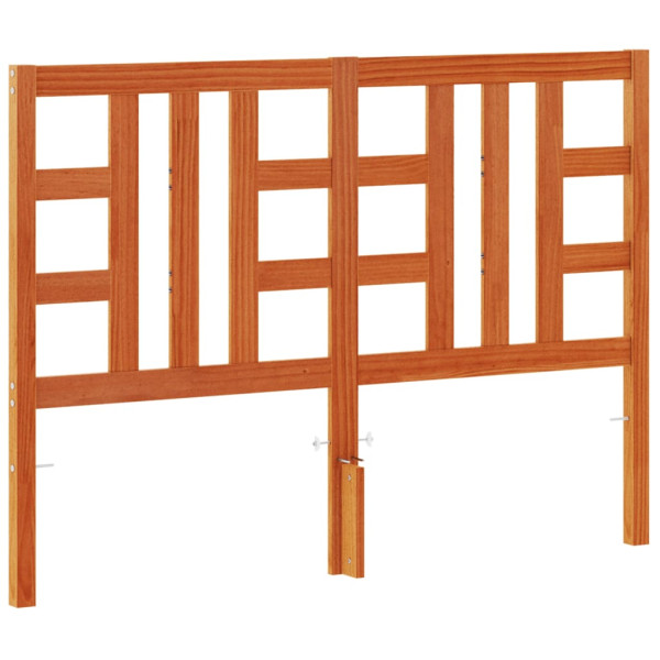 Cabecero de cama madera maciza de pino marrón cera 150 cm M 2