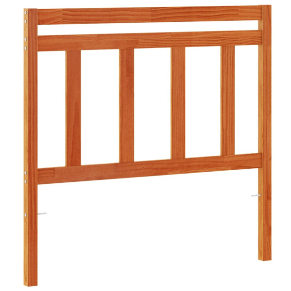 Cabecero de cama madera maciza de pino marrón cera 100 cm M 2