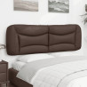 Cabecero de cama acolchado cuero sintético marrón 160 cm 4
