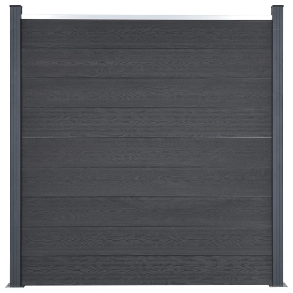 Conjunto de painéis de vedação 180x186 cm WPC cinzento M 2