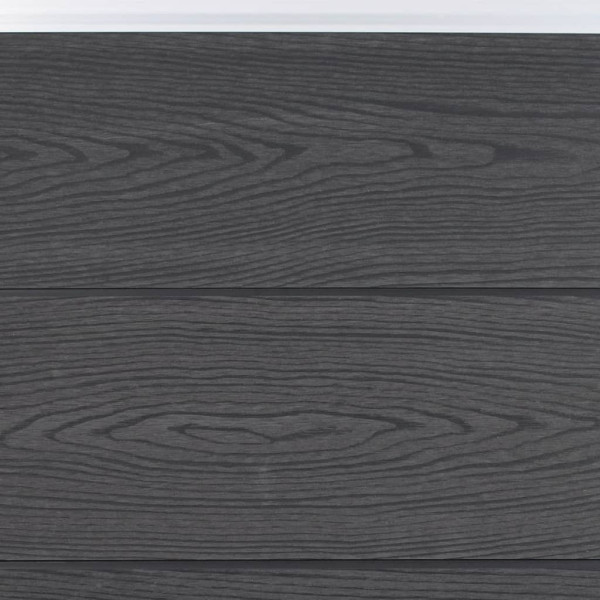 Conjunto de painéis de vedação 180x186 cm WPC cinzento M 4