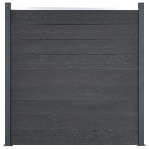 Juego de paneles de valla WPC gris 353x186 cm M 3