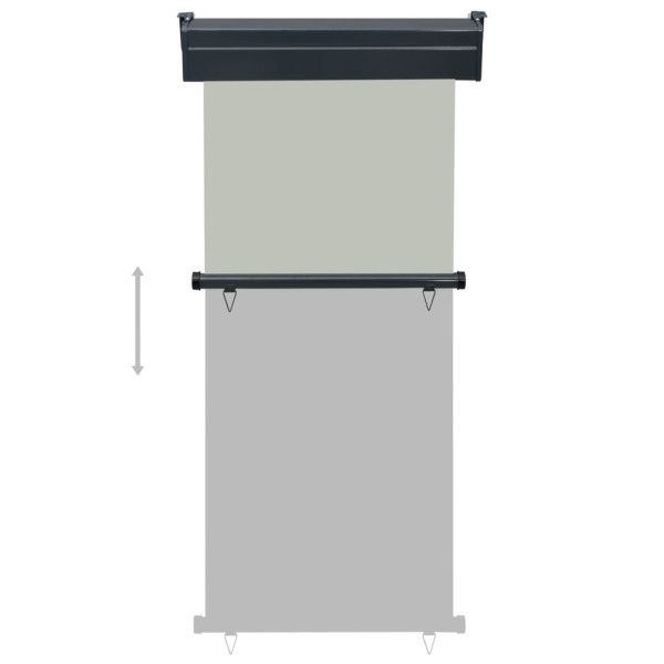 Toldo lateral para varanda 80x250 cm cinzento M 5