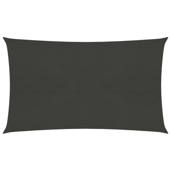 Toldo de vela gris antracita HDPE 160 g/m² 3x6 m D