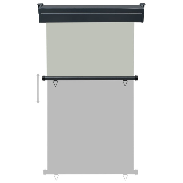 Toldo lateral para varanda 100x250 cm cinzento M 5