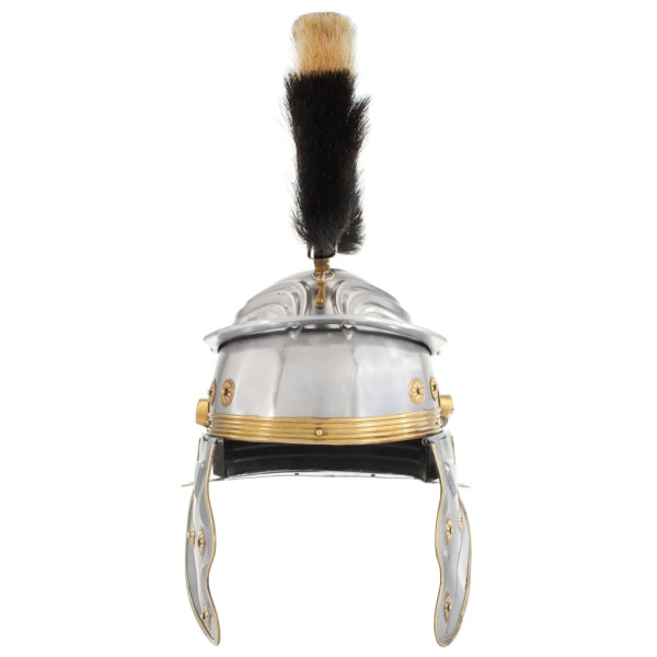 Réplica de casco de soldado romano rol en vivo acero plateado M 3