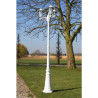 Farola de jardín 3 brazos aluminio blanco 215 cm 1