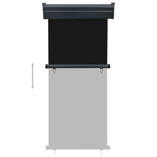 Toldo lateral para varanda 80x250 cm preto M 5