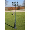 Farola de jardín 3 brazos aluminio verde oscuro/negro 215 cm 1