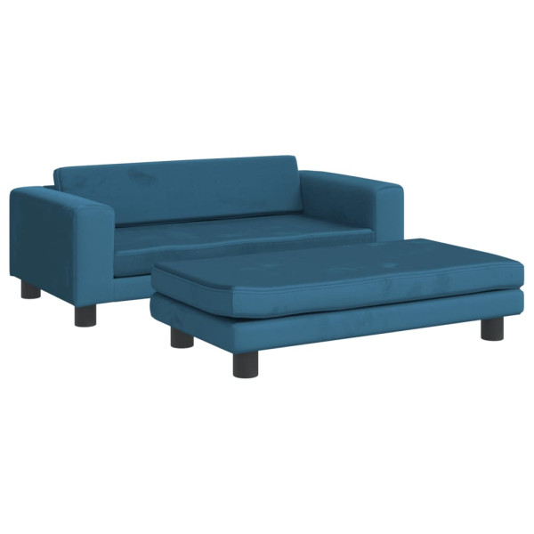 Cama para cães com extensão 100x50x30 cm veludo azul M 2