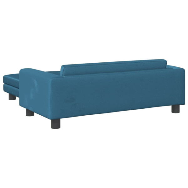 Cama para cães com extensão 100x50x30 cm veludo azul M 5