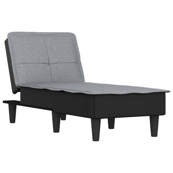 Chaise longue tecido cinzento-claro M 2