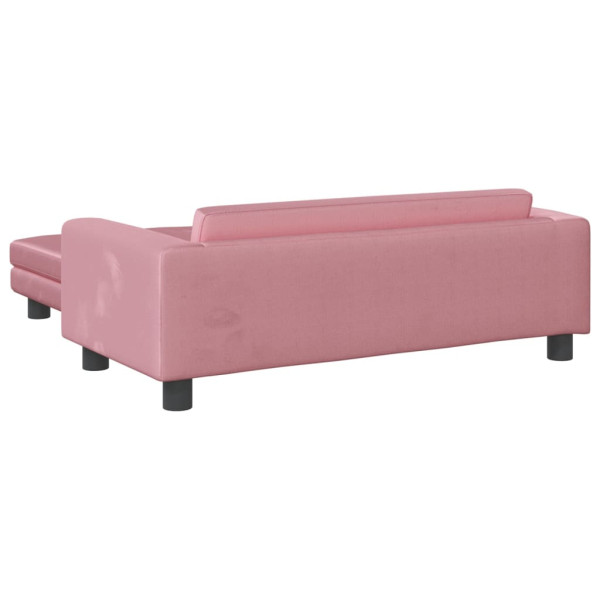 Cama para cães com extensão 100x50x30 cm veludo rosa M 5
