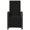 Sillón reclinable de jardín con reposapiés ratán PE negro 4