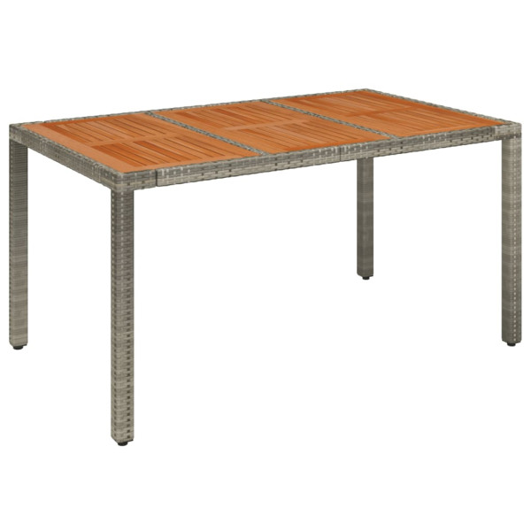 Set comedor jardín 7 pzas y cojines ratán sintético gris M 3