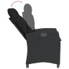 Set de muebles jardín 5 pzas con cojines ratán sintético negro 5