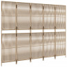 Biombo de 5 paneles ratán sintético beige 4