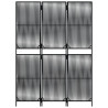 Biombo de 3 paneles ratán sintético negro 5