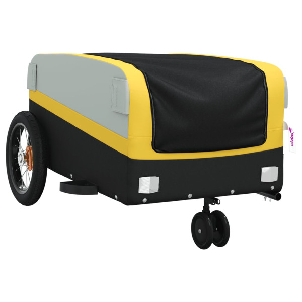 Reboque para bicicleta 30 kg ferro preto e amarelo M 4