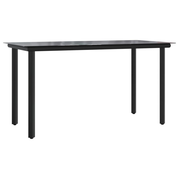 Set de muebles jardín 5 pzas con cojines ratán sintético negro M 3