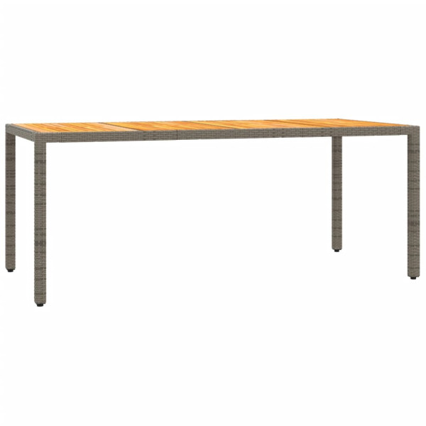 7 pcs conjunto de jantar p/ jardim c/ almofadões vime PE cinza M 4