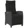 Set de muebles jardín 5 pzas con cojines ratán sintético negro 3