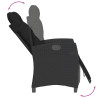 Set de muebles jardín 5 pzas con cojines ratán sintético negro 4