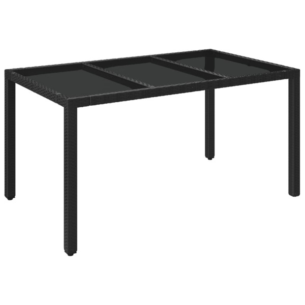 Set de muebles jardín 5 pzas con cojines ratán sintético negro M 3