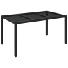Set de muebles jardín 5 pzas con cojines ratán sintético negro 3