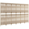 Biombo de 6 paneles ratán sintético beige 2