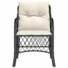 Sillones de jardín con cojines 2 uds ratán sintético negro 5