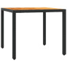 5 pcs conjunto de jantar p/ jardim c/ almofadões vime PE preto 4