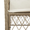 Sillas y mesita de jardín 3 piezas ratán sintético cojín beige 5
