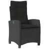 Set de muebles jardín 5 pzas con cojines ratán sintético negro 5
