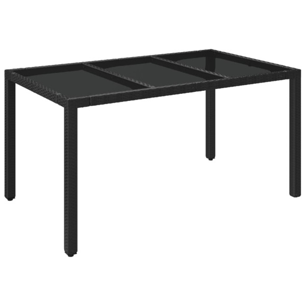 Set de muebles jardín 5 pzas con cojines ratán sintético negro M 3