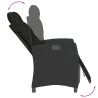 Set de muebles jardín 5 pzas con cojines ratán sintético negro 4