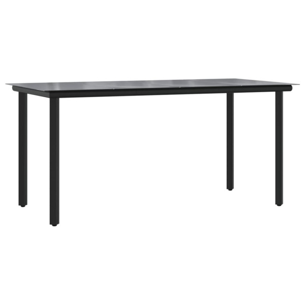 Set de muebles jardín 5 pzas con cojines ratán sintético negro M 5