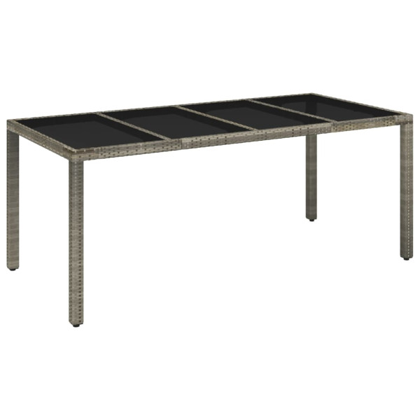 Set comedor jardín 9 pzas y cojines ratán sintético gris M 3