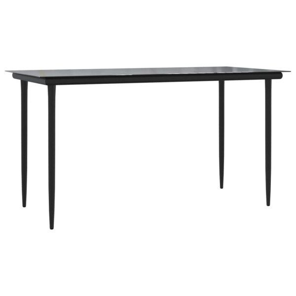 5 pcs conjunto de jantar p/ jardim c/ almofadões vime PE preto M 4