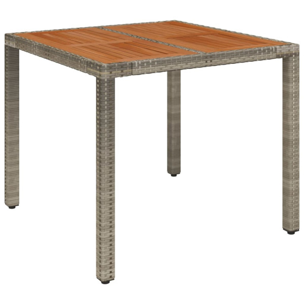 3 pcs conjunto bistrô com almofadões vime PE cinza M 4