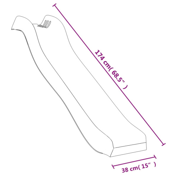 Toalha infantil de polipropileno azul 174x38 cm M 5