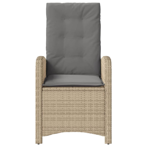 3 pcs conjunto bistrô com almofadões vime PE bege misturado M 5