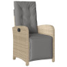 3 pcs conjunto bistrô com almofadões vime PE bege misturado 4