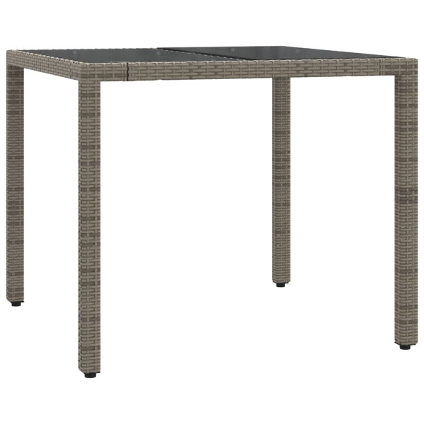 3 pcs conjunto bistrô com almofadões vime PE cinza M 4