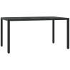 Set de muebles jardín 5 pzas con cojines ratán sintético negro 4