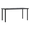 Set de muebles jardín 5 pzas con cojines ratán sintético negro 3