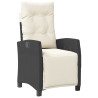 Set de muebles jardín 5 pzas con cojines ratán sintético negro 3