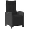 Set de muebles jardín 5 pzas con cojines ratán sintético negro 3