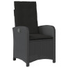 Set de muebles jardín 5 pzas con cojines ratán sintético negro 4